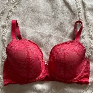 Pink laced Dream Angels lined Demi 36DD